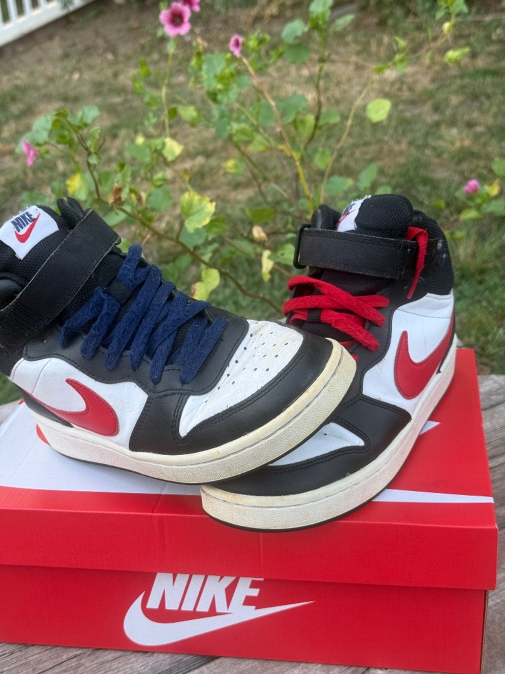 Nike Kids' Court Borough Mid 2 High Top Sneaker Big Kid